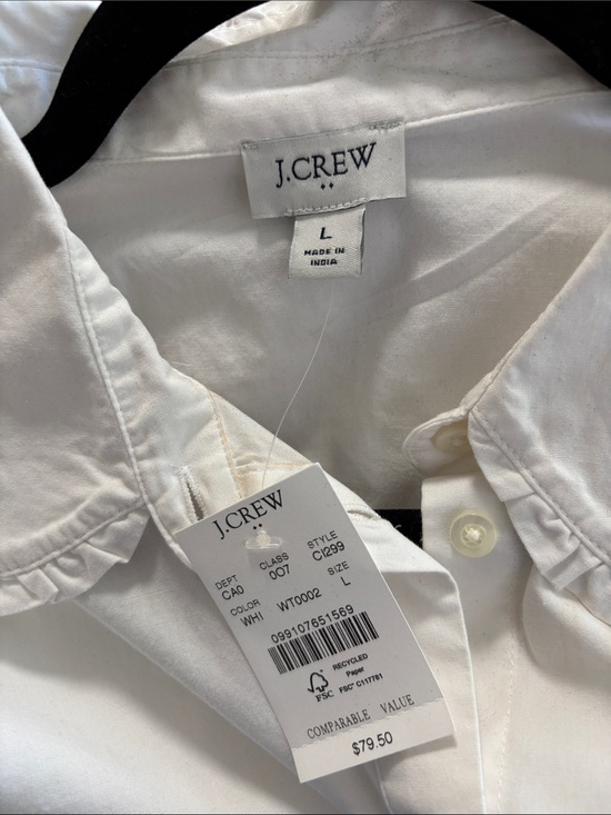 J. Crew Tops - J. Crew White Women's Button-Down Shirt